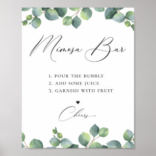 Poster Eucalyptus Foliage Bar Mimosa