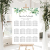 Poster Eucalyptus Garden Wedding 12 Table Seating Charts