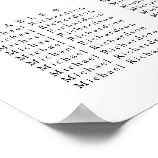 Poster Eucalyptus Garden Wedding 12 Table Seating Charts (Coin)