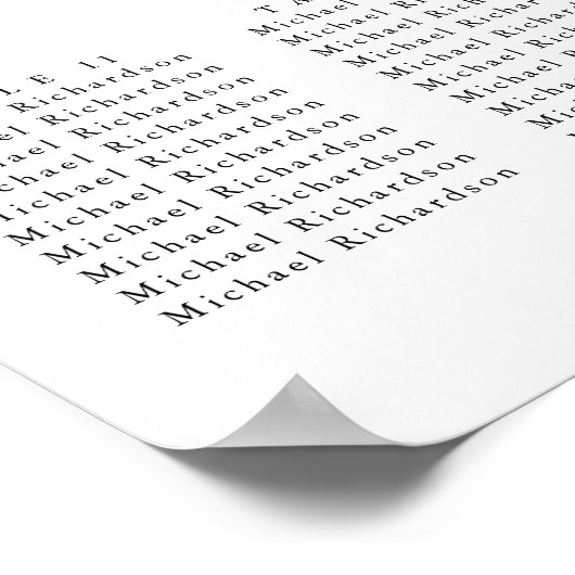 Poster Eucalyptus Garden Wedding 15 Table Seating Charts (Coin)