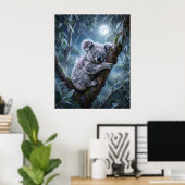 Poster Eucalyptus Glow Crystal Koala (Bureau à domicile)