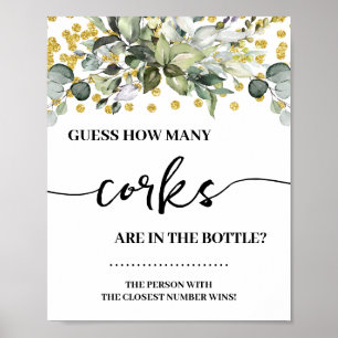 Poster Eucalyptus Gold Combien de bouchons de douche Jeu