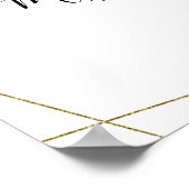 Poster Eucalyptus Gold Parties scintillant Mariage Welcom (Coin)