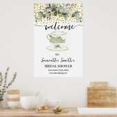 Poster Eucalyptus Gold Welcome Tea Fête des mariées (Cuisine)
