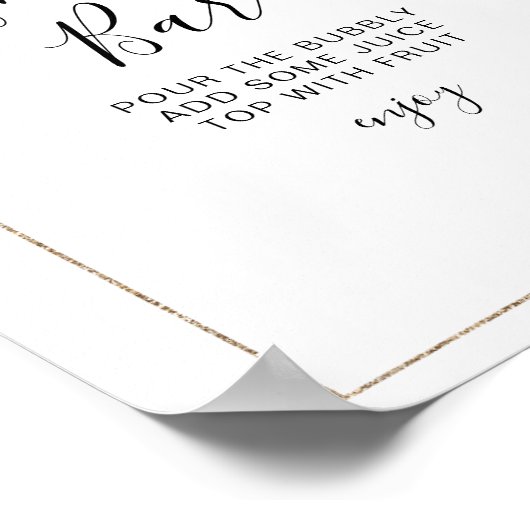 Poster eucalyptus greenery bridal shower mimosa sign (Coin)