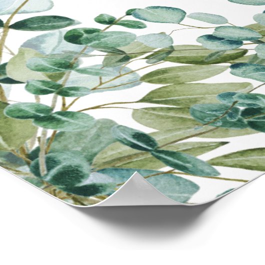 Poster eucalyptus greenery wedding  (Coin)