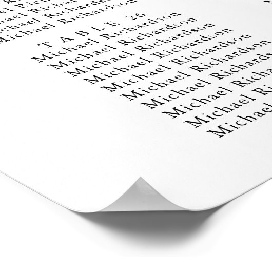 Poster Eucalyptus Jardin Mariage 30 Table Seating Charts (Coin)