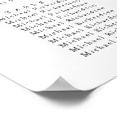 Poster Eucalyptus Jardin Mariage 9 Table Seating Charts (Coin)