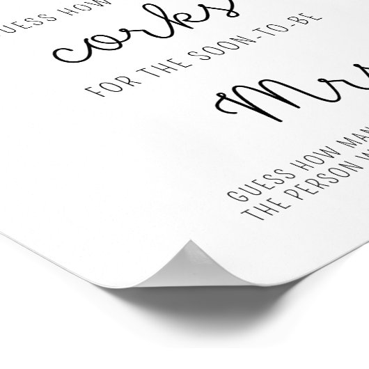 Poster Eucalyptus - Jeu de devinette pour Baby Shower Com (Coin)