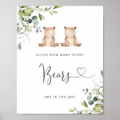 Poster Eucalyptus jumeaux devinez combien de nounours (Devant)