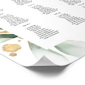 Poster Eucalyptus léger Glow Gold Événement Sièges Graphi (Coin)