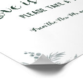 Poster Eucalyptus Love is Sweet Fête des mariées Mariage (Coin)