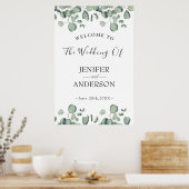 Poster Eucalyptus Mariage de verdure Bienvenue (Cuisine)