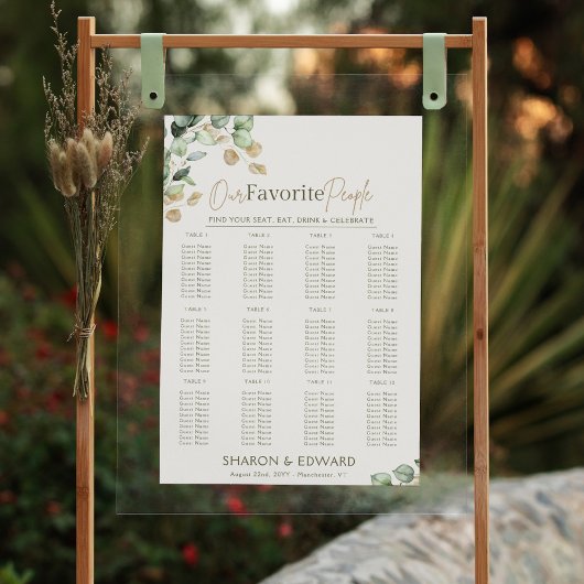 Poster Eucalyptus Mariage de verdure et d'or