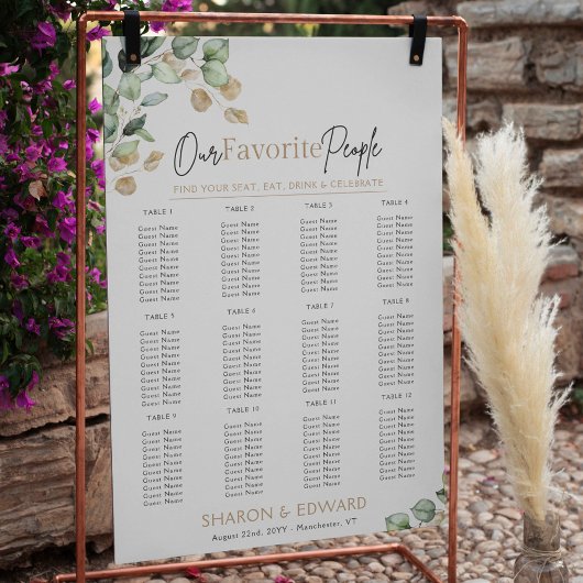 Poster Eucalyptus Mariage de verdure et d'or