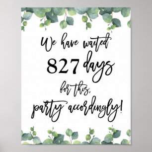 Poster Eucalyptus Mariage Nous Avons Attendu