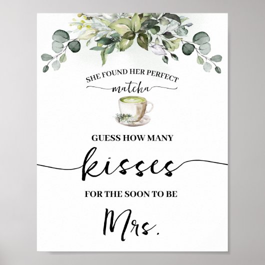 Poster Eucalyptus Matcha Combien de baisers pour Mme jeu (Devant)