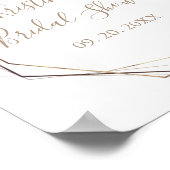 Poster Eucalyptus moderne aquarelle mariage calligraphie  (Coin)