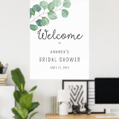 Poster Eucalyptus - Panneau de bienvenue pour la douche d (Bureau à domicile)