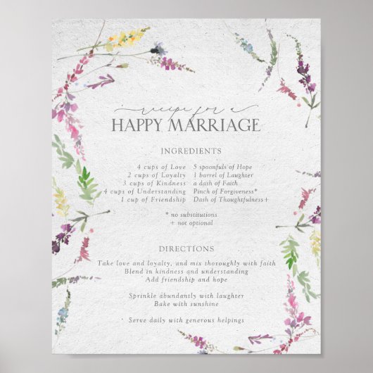 Poster Eucalyptus Recette Botanique pour un Mariage Heure (Devant)