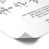 Poster Eucalyptus Réservé à Mère de la Mariage (Coin)