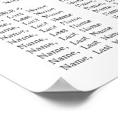 Poster Eucalyptus & Rose 10 Tables Mariage CHART DE SIÈGE (Coin)