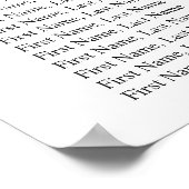 Poster Eucalyptus & Rose 16 Tables Mariage CHART DE SIÈGE (Coin)