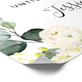 Poster Eucalyptus Roses Blanches Cérémonie Mariage débran (Coin)