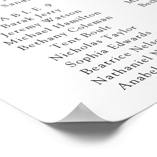 Poster Eucalyptus Rustic Greenery Mariage Carte de siège (Coin)