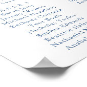 Poster Eucalyptus Rustic Greenery Mariage Carte de siège (Coin)