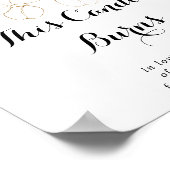 Poster Éucalyptus Rustique Or Cette bougie Brûle Signe (Coin)