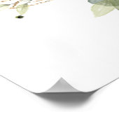 Poster Eucalyptus Sage Green Floral Baby Shower (Coin)