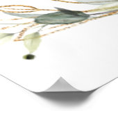 Poster Eucalyptus Sage Green Wedding Welcome Sign (Coin)