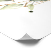 Poster Eucalyptus Sage Vert Floral Baby Shower  (Coin)