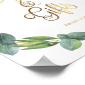 Poster Eucalyptus signe mariage pour cartes et cadeaux (Coin)