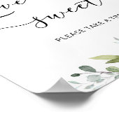 Poster Eucalyptus verdoyant L'amour est doux (Coin)