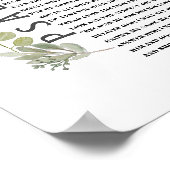 Poster Eucalyptus Verdure Bible Art Psaume 91 Écriture (Coin)