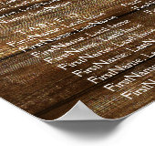 Poster Eucalyptus Verdure Bois rustique Mariage Siège (Coin)