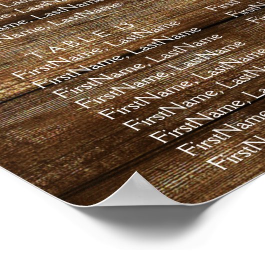 Poster Eucalyptus Verdure Bois rustique Mariage Siège (Coin)