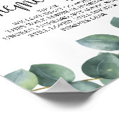 Poster Eucalyptus Verdure En Souvenir Panneau Mémorial (Coin)