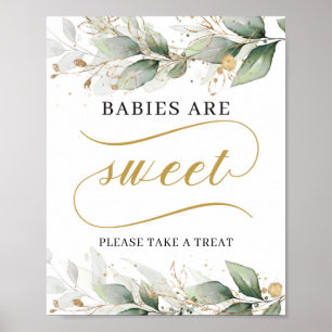 Poster Eucalyptus verdure feuillage les bébés sont signe
