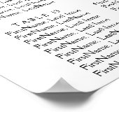 Poster Eucalyptus Verdure Mariage élégant Siège (Coin)