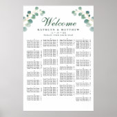 Poster Eucalyptus Verdure Mariage Siège Alphabétique (Devant)