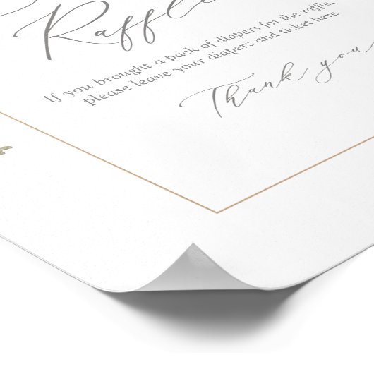 Poster Eucalyptus vert Baby shower Déchets Raffle (Coin)