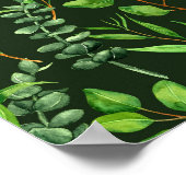 Poster Eucalyptus vert foncé (Coin)