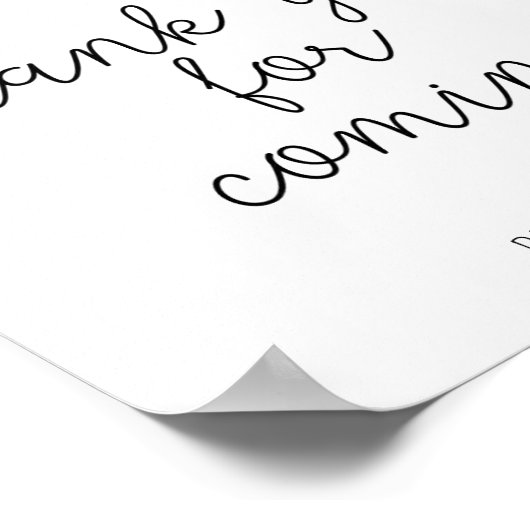 Poster Eucalyptus vert - Merci pour venir (Coin)