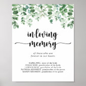 Poster Éucalyptus Vert Minimaliste En Mémoire Amoureuse (Devant)