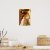 Poster Eucharis - Fille avec un panier de fruits de Leigh (Cuisine)