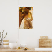 Poster Eucharis - Fille avec un panier de fruits de Leigh (Cuisine)
