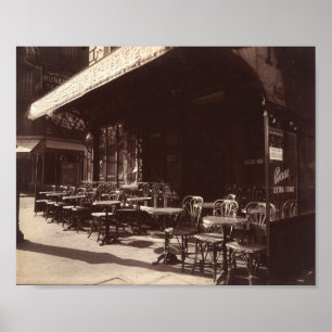 Poster Eugène Atget : Café, Avenue de la Grande-Armée